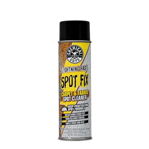 Chemical Guys, Lightning Fast Carpet Spot Cleaner, Aerosol Spray, 18 fl oz | Aerosol spot cleaner tackles coffee, soda and pet messes on carpet, seats and mats, spray, agitate and blot - size: 18 Fl Oz (Pack of 1)