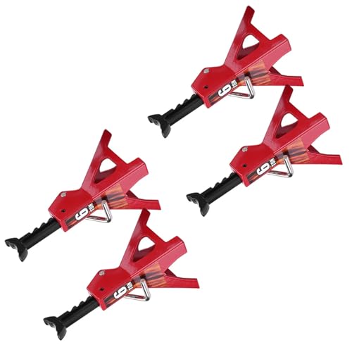 RC Jack Stands，Metal Adjustable 6 Ton Simulation mini Jack Stands for TRX-4 Axial SCX10 Wraith Tamiya CC01 RC4WD D90 1/10 RC Crawler Truck（Red