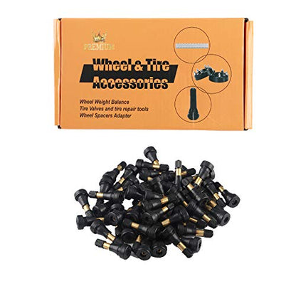 50 Pcs TR600HP Snap-in Tire Valve Stems, High Pressure Heavy Duty Rubber Tubeless Valve Stems Fit 0.453" (11.5mm) Rim Holes for High Performance Vehicles, Heavy Duty Trucks - size: TR600HP