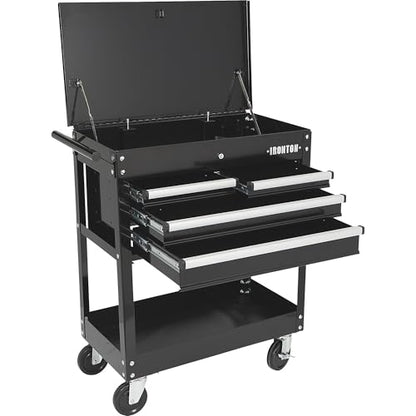 Ironton Mobile Tool Chest, Slide Top Tool Cart Made of Rust-Resistant Powder-Coat Finish, Mobile with Fully Opening Lid, Four Locking Drawers, Rolling Tool Carts Tool Cart with Drawers - size: 4 Drawer