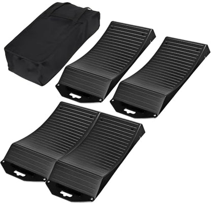 BIG RED AGT18PLR Tire Saver Ramps Anti-Slip Pads Design, 4 Pack Car Tire Wheel Ramps with Carrying Bag for Flat Spot and Flat Tire Prevention, Tire Savers for Storage, Easy to Store - size: Medium-4 pcak
