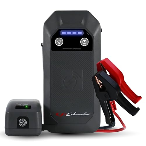 Schumacher Electric 12V Lithium Jump Starter & Power Pack - Portable 1000A Battery Jumper with 10W Wireless Charging, USBA/USBC Fast Charging & Multi-Mode LED Flashlight - 4-in-1 SL1672 - style: 1000A