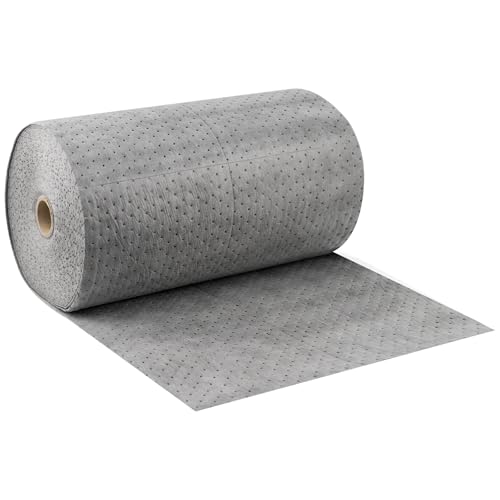 Oil Absorbent Mat Roll, 10 oz Oil Absorbent Pads 30" x 150' 1 Roll | Heavy Duty Oil and Water Absorbent Pads, Oil Cleanup Absorbers for Leaks & Drips, Spill Mat for Industrial Garage Workshop - color: Gray-1 Roll, size: 30" W x 150' L, 10 OZ