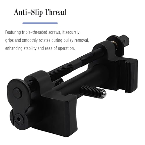 Universal Ribbed Drive Pulley Crankshaft Remover Tool for Dismantling Auto Crankshafts, Alternators, Air Conditioning Units, Adjustable Crankshaft Alternator Power Steering Pump Pulley Puller