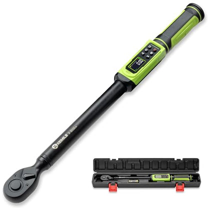 Digital Torque Wrench 1/2" Drive-2.2-147.5Ft.Lb for Car Motorcycle | Electronic Torque Wrench(3-200N.m) ,Vibration Buzzer LED Indicator,±2% Accuracy Five Units for Bike Auto Truck Repair DIY - size: 1/2" 2.2-147.5Ft.Lb