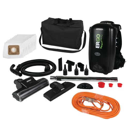 Atrix Ergo Backpack Canister Vacuum, Portable Cleaner with Attachments for Professional and Residential Use, VACBP1-PK Pro Bundle - size: Pro Bundle