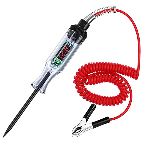 Enhanced Automotive Test Light, 3V-48V Digital Fuse Tester with Automatic Bidirectional Voltage Tester, Portable Design, and Precise Voltage Measurement for Car, RV, and Truck