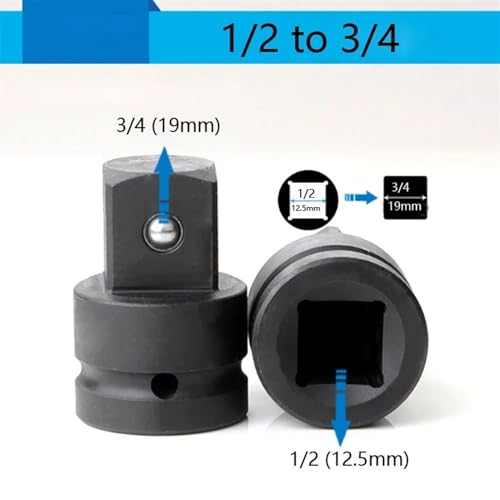 1/4"" 3/8"" 1/2"" 3/4"" 1"" Air Impact Socket Adapter Metric Pneumatic Adaptor Converter Joints Ratchet Impact Wrench (Size : 12 34) - size: 12 34