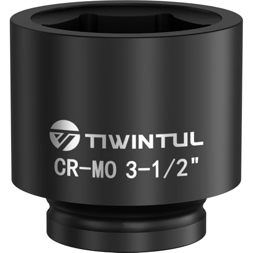 3-1/2" Impact Socket 1" Drive, 6 Point Design, CR-MO for Mining | Jumbo Impact Socket, ANSI Certified, Heavy Duty Socket 1 Inch Drive for Offshore, Heavy Truck & Industrial Use - size: 3-1/2"(1 PCS)