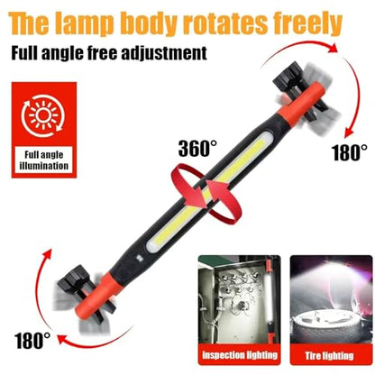 Super Bright Rechargeable Under Hood Work Light Bar, 360 Flexible Neck LED for Mechanics, Garage, Workshop, Automotive Inspection