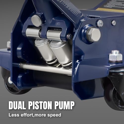TCE Hydraulic Floor Jack with Dual Quick Lift Pump, 4 Ton (8,000 lb) Capacity, Lifting Range 3.94"- 20", Blue - color: New Sapphire Blue, size: 4 Ton, style: 2026 New Model
