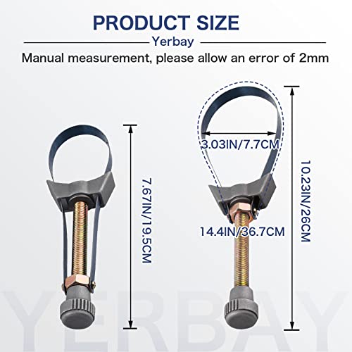 Adjustable Oil Filter Wrench Removal Tool 60-120mm Diameter Adjustable Cap Spanner Strap Wrench Repair tool for Motorcycle Car