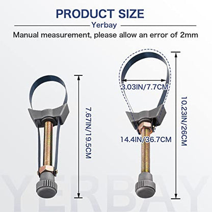 Adjustable Oil Filter Wrench Removal Tool 60-120mm Diameter Adjustable Cap Spanner Strap Wrench Repair tool for Motorcycle Car