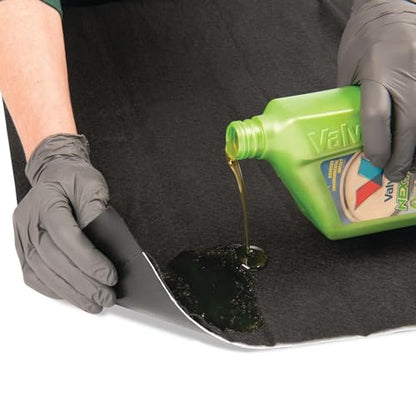 PIG Absorbent Oil Containment Mat for Under Car | Oil Spill Garage Floor Mat | Protects Garage Floors and Driveways | 5’ W x 10’ L | Absorbs up to 6 gallons | PM50845 - size: 5’ W x 10’ L