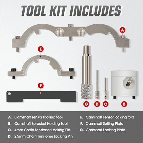 DNA Motoring Turbo Engine Timing Tool Kit Engine Camshaft Alignment Tool Set Compatible with Chevy Cruze, Aveo, Adam, Ampera, Astra J, Aveo, Corsa-D, Insignia, TOOLS-00761 - style: Turbo Engine Timing Tool