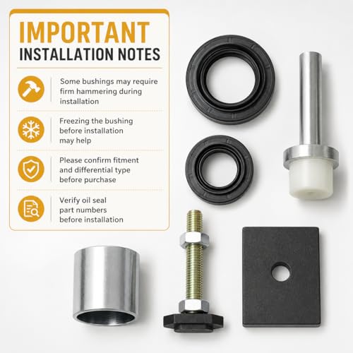 CV Axle Bearing Puller Seal Kit for Toyota 8" Clamshell Differential, 03-18 4Runner, 05-18 Tacoma, 07-14 FJ Cruiser, Replaces 18195, with Oil Seals