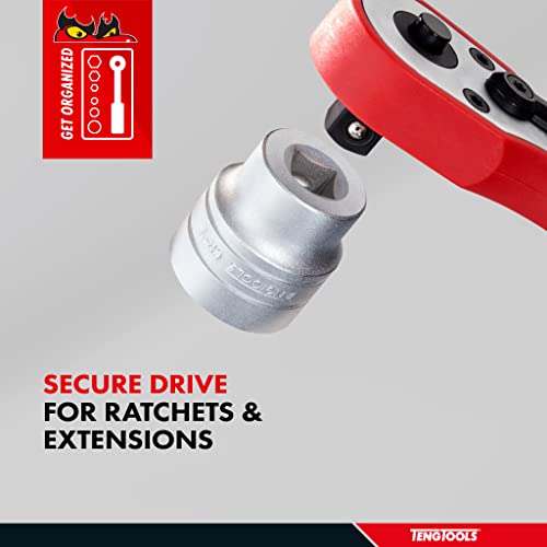 Teng Tools 9/32 Inch 6 Point SAE Shallow 1/4 Inch Drive Chrome Vanadium Socket | Mechanic Tool | Hand Tool - M140109-C - size: 9/32 Inch, style: Shallow SAE