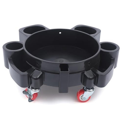 Bucket Dolly 360° Rotation Flexible Bucket Roller with 5 Universal Wheels, for Car Washing Car Beauty, Painting Assistance, Etc