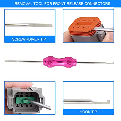 706 Pcs for Deutsch DT Connector Kit, Gray 2 3 4 6 8 12 Pin for DT Connectors with Solid Contacts Pick Removal Tool Size 16 Stamped Contacts, for Deutsch Pin Kit