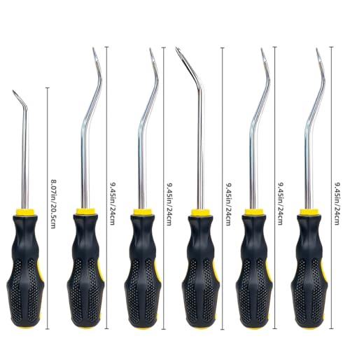 KJE 6-Piece Auto Trim Removal Tool Set with Soft Grip Handles | Car Trim Removal Tool Kit for Interior Panel and Clip Fastener Removal with Storage Bag