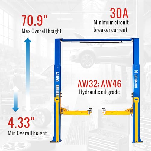 XK-L1150 Overhead Auto Lift Car Lift Capacity 11500 Lbs Truck Hoist with 36 Months Parts Replacement - color: Model L1150-220V