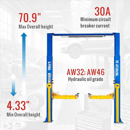 XK-L1150 Overhead Auto Lift Car Lift Capacity 11500 Lbs Truck Hoist with 36 Months Parts Replacement - color: Model L1150-220V