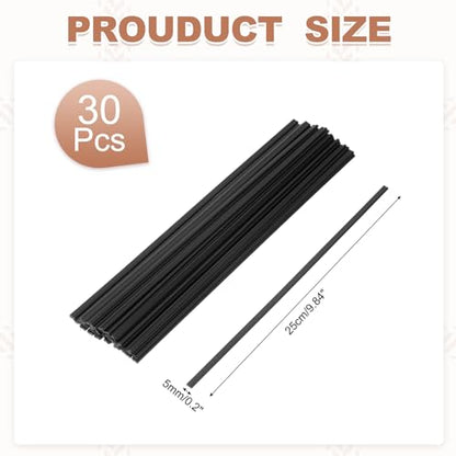 MECCANIXITY 10 Inch Plastic Welding Rods, Double-Strand Round Sticks ABS Welding Rods for Plastic Welder Kayak Car Bumper Repair Pack of 30 Dia 5mm, Black - color: Black, size: 10 Inch