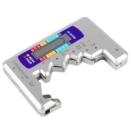 UMLIFE 4PACK BT-886 Battery Tester Checker BatteryTester for Battery C D 9V AA AAA 1.5V -Sliver - color: 4PCS BT-886 Sliver