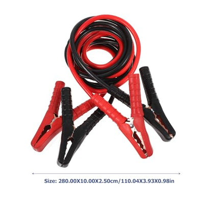 Garneck Heavy Duty 1000a Car Emergency Jumper Cables 2.8m Pure Copper Battery Booster Wire with Fully Insulated Clamps for Suv and Truck Jump Starting