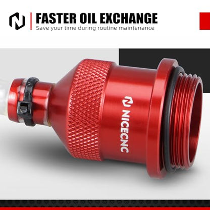 NICECNC Motorcycle Oil Drain Tool Kit 25cm Length Red | Compatible with Honda CRF450 R RX RWE L RL X 2017-2023