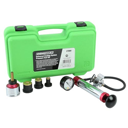 Cooling System Pressure Test Kit – Universal Radiator Pressure Tester with Adapters & Case – OEMTOOLS 27068 - style: Universal Cooling System Pressure Test Kit