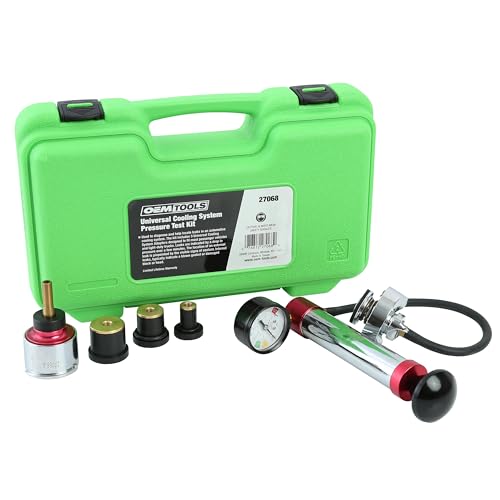 Cooling System Pressure Test Kit – Universal Radiator Pressure Tester with Adapters & Case – OEMTOOLS 27068 - style: Universal Cooling System Pressure Test Kit