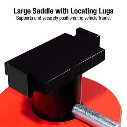 Sunex 1410 10-Ton, High Height, Pin Type, Jack Stands, Pair & Big RED T46002A Torin Steel Jack Stands: Double Locking, 6 Ton (12,000 lb) Capacity, Red, 1 Pair