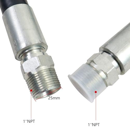 1 Inch x 13 Foot Fuel Transfer Hose with 1" Inch Dual NPT Threads Connecter male NPT fittings Compatible with All Electric Fuel Pumps for Dispensing Diesel Fuel,Gasoline,Kerosene Biodiesel - size: 1"ID, style: 1"-1"*13FT