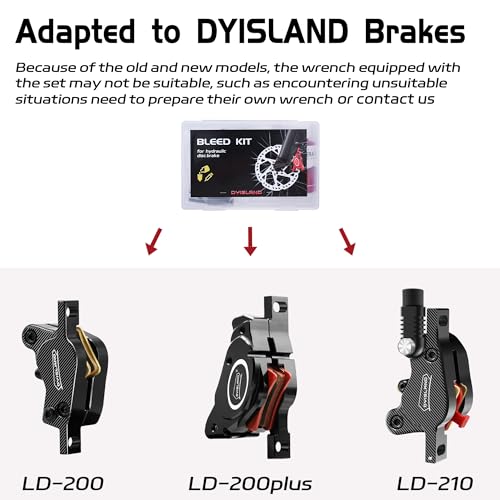 DYISALND Brake Bleed Kit for All Hydraulic Disc Brake Series Products，Including Mineral Brake Fluid and Installation Tools.