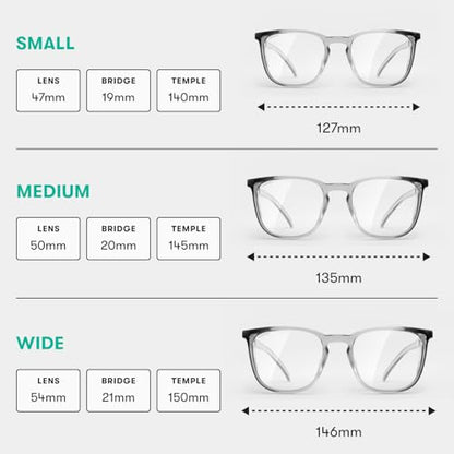 Stoggles Square Z87.1 Certified Polycarbonate Safety Glasses, Anti-Fog | Stylish, Protective, Blue-Light + UV Blocking, Top/Side Shields, Rx Ready, Unisex, Light, Scratch & Impact Resistant - color: Charcoal, size: Medium