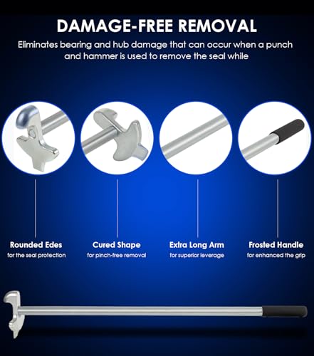 5085 Hub Oil Seal Remover Hub Oil Seal Puller Removes Hub Seals on Trailer & Truck Axles, Steering Axle Hub Oil Seal Removal Tool