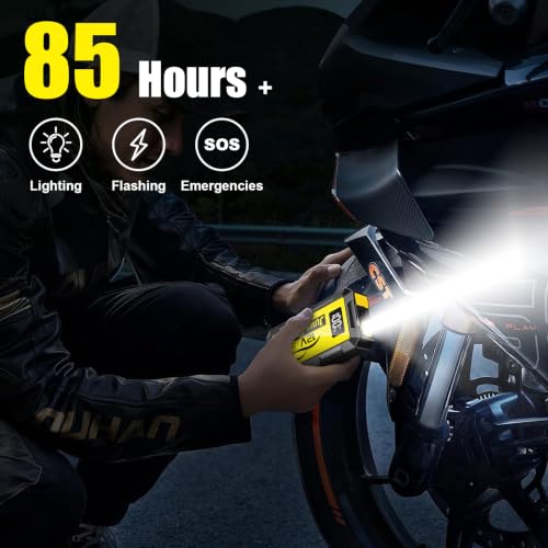 8000A Car Jump Starter, 12V Jump Starter Battery Pack (All Gas,up to 10.0L Diesel Engine) Jumper Cables Portable Lithium Jump Box, USB Output and LED Light - color: yellow