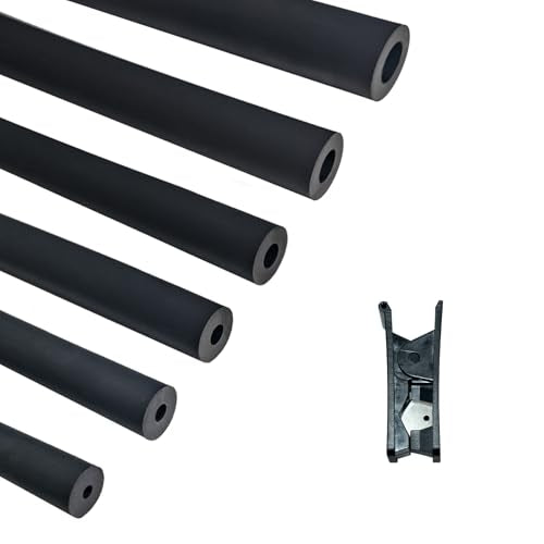Unicaravan Silicone Vacuum Hose Kit 3.3FT 6PCS Vacuum Lines Automotive Kit 1/8" 5/32" 3/16" 1/4" 5/16" 3/8" With Tube Cutter, Matte Black Tubing, Automotive Marine & Industrial Use - size: 6Size(1/8"~3/8") - 3.3FT + tube cutter