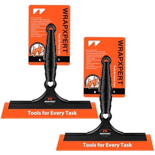 WRAPXPERT Window Tint Squeegee 2PCS 8-INCH Wide Blade Squeegee for Car Window Film Installation, Windows Tint Tool Kit for Windshield, Rear Glass Water Removal Bathroom Cleaning Kit - color: 2 Pack