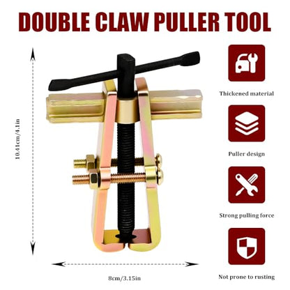 4 Inch 2 Jaw Gear Puller, Two Claw Puller Bearing Removal Tool, Adjustable Carbon Steel Gear Bearing Flywheel Removal, Heavy Duty Automotive Two Grabs Puller for Auto Mechanic Maintenance