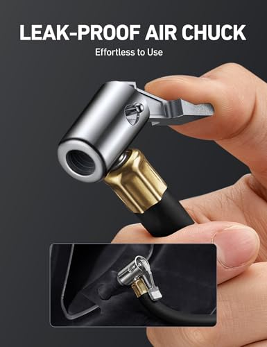 AstroAI Digital Tire Pressure Gauge with Inflator, 3-250PSI Air Compressor Accessories with Heavy Duty Air Chuck Quick Connect Coupler, Fits 1/4" NPT – for Car Truck SUV RV, 1 Pack Compact - size: 1 Pack Compact, style: without case