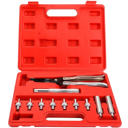 DASBET Valve Stem Seal Remover and Installer Valve Stem Seal Removal Tool Car Engine Repair Kit Set with Plier Driving Sockets, Drive Handle and Adapters