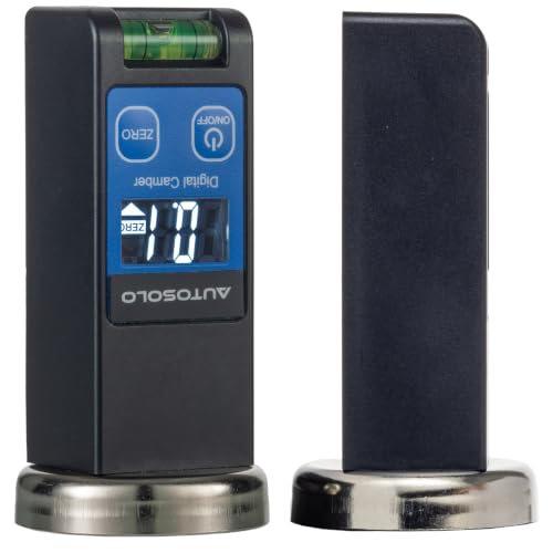 Digital Camber Caster Gauge, LCD Display, Magnetic Base, Home Garage Wheel Alignment Tool, -90° to +90° Range