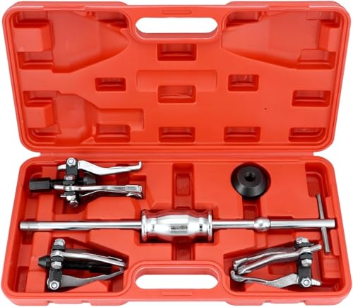 3 Jaw Gear Bearing Slide Hammer Puller Set - Universal Internal & External Gear & Pulley Puller for Automotive Maintenance, Efficiently Removes Gears, Bearings, Grease Retainers, Oil Seals