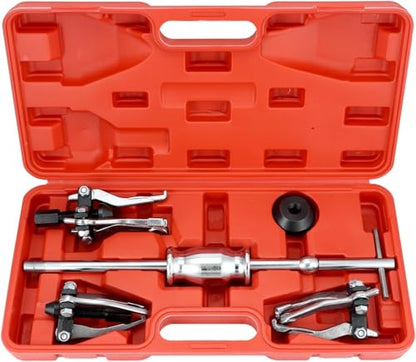 3 Jaw Gear Bearing Slide Hammer Puller Set - Universal Internal & External Gear & Pulley Puller for Automotive Maintenance, Efficiently Removes Gears, Bearings, Grease Retainers, Oil Seals