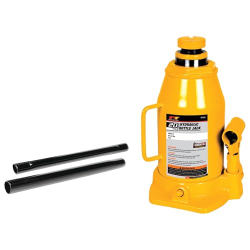 Performance Tool W1633 20 Ton (40,000 lbs.) Heavy Duty Hydraulic Bottle Jack - size: 20-Ton