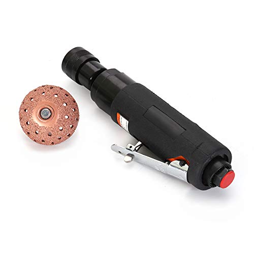 Low Speed Air Tire Buffer Tire Repair Tool Polishing Tool Kit, Truck Pneumatic Tire Grinder 2800RPM 55mm - color: Black