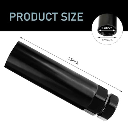 MLY 7 Spline Lug Nut Key, Lug Nut Socket, Wheel Lock Removal Tool for 19 mm(3/4 Inch) & 21 mm(13/16 Inch), Hex Socket Wrench Replacement for Wheel LugNut Drive Lock (Black) - size: 7 Spline