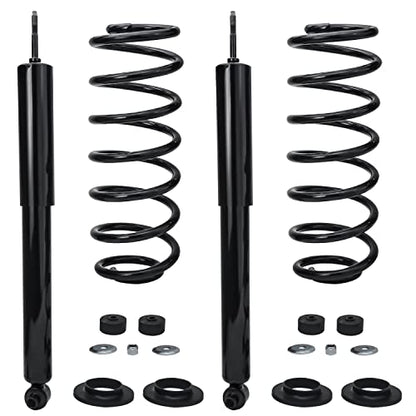 Detroit Axle - Rear Struts for 2003-2011 Ford Crown Victoria Lincoln Town Car Grand Marquis Complete 2 Struts with Coil Spring 2004 2005 2006 2007 2008 2009 2010 Replacement Ready Struts Assembly